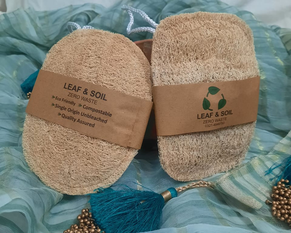 Deal 2: Pack of Two Oval/rectangle Kitchen Natural Loofa