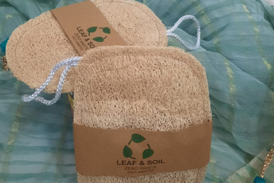 Deal 2: Pack of Two Oval/rectangle Kitchen Natural Loofa