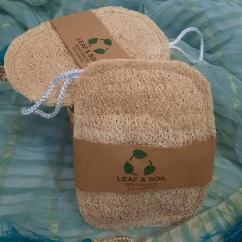 Deal 2: Pack of Two Oval/rectangle Kitchen Natural Loofa