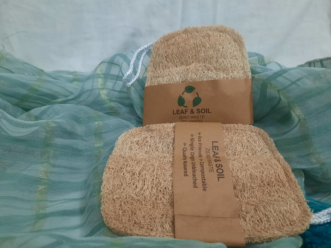 Natural Loofa For Bathing Rectangle Double sided