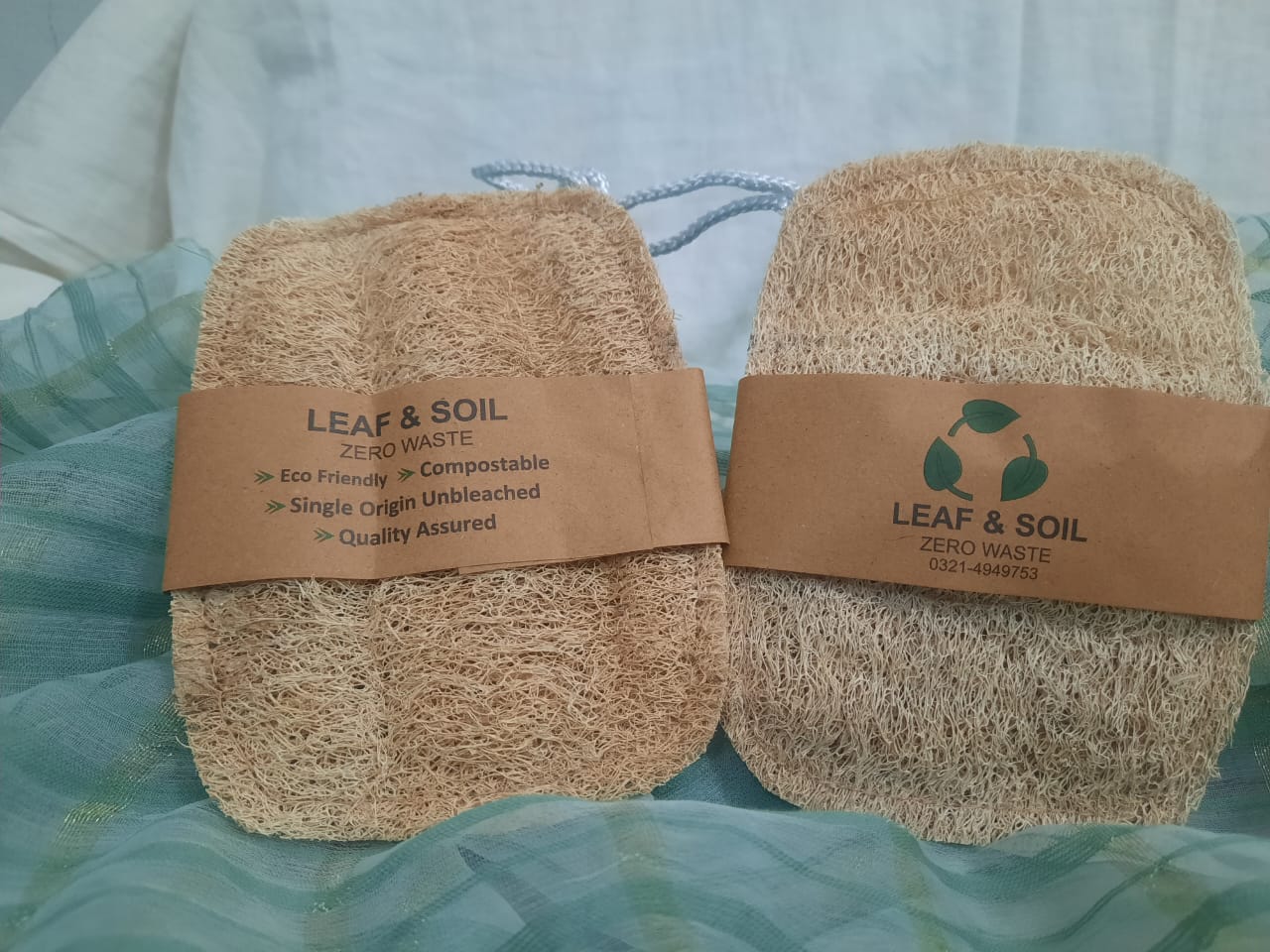 Natural Loofa For Bathing Rectangle Double sided