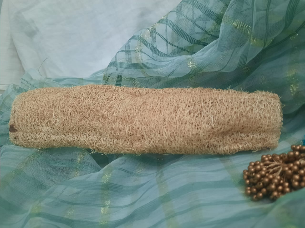 Long Natural and Organic Bath Loofa W/O Ribbon