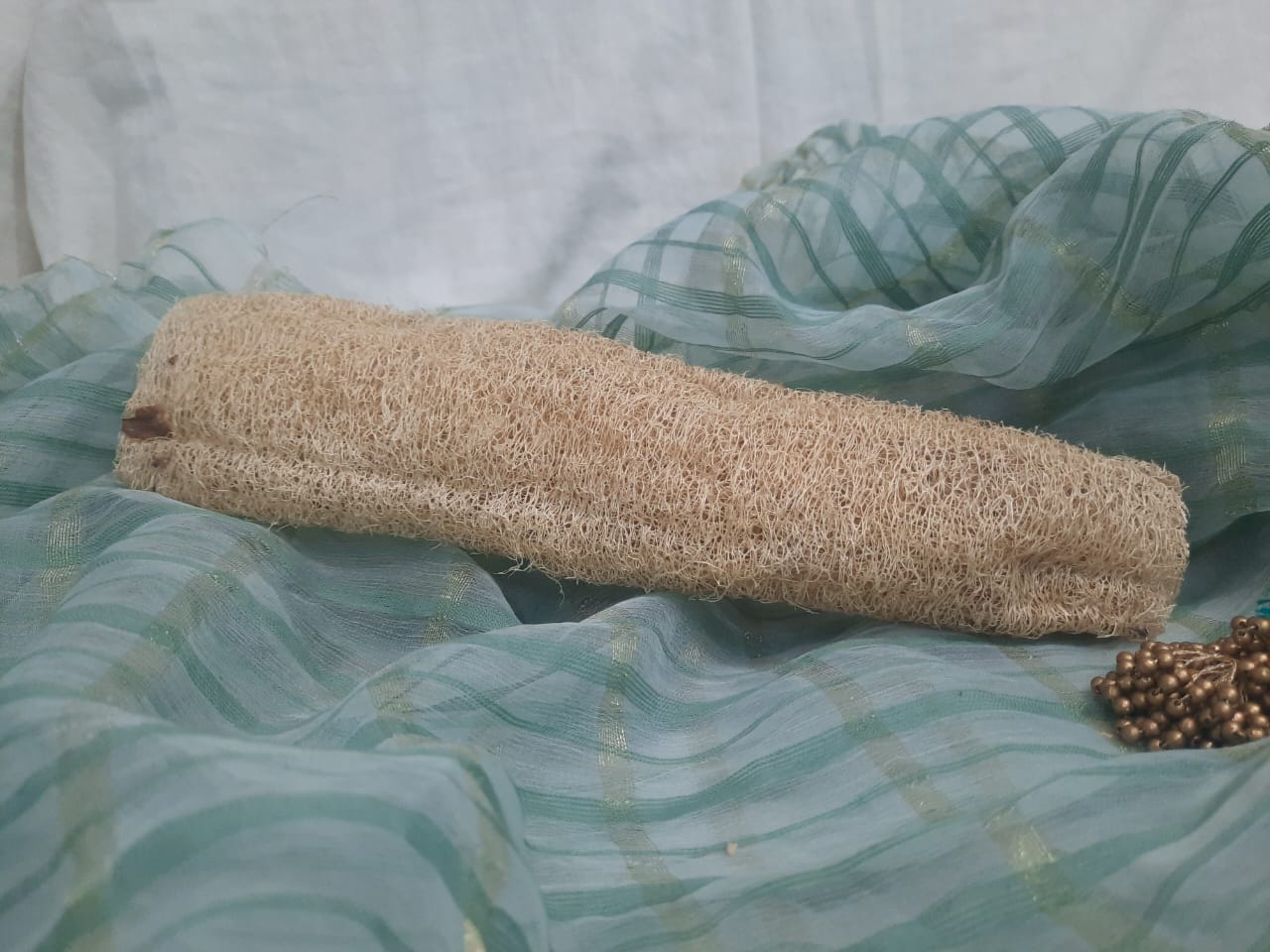 Long Natural and Organic Bath Loofa W/O Ribbon