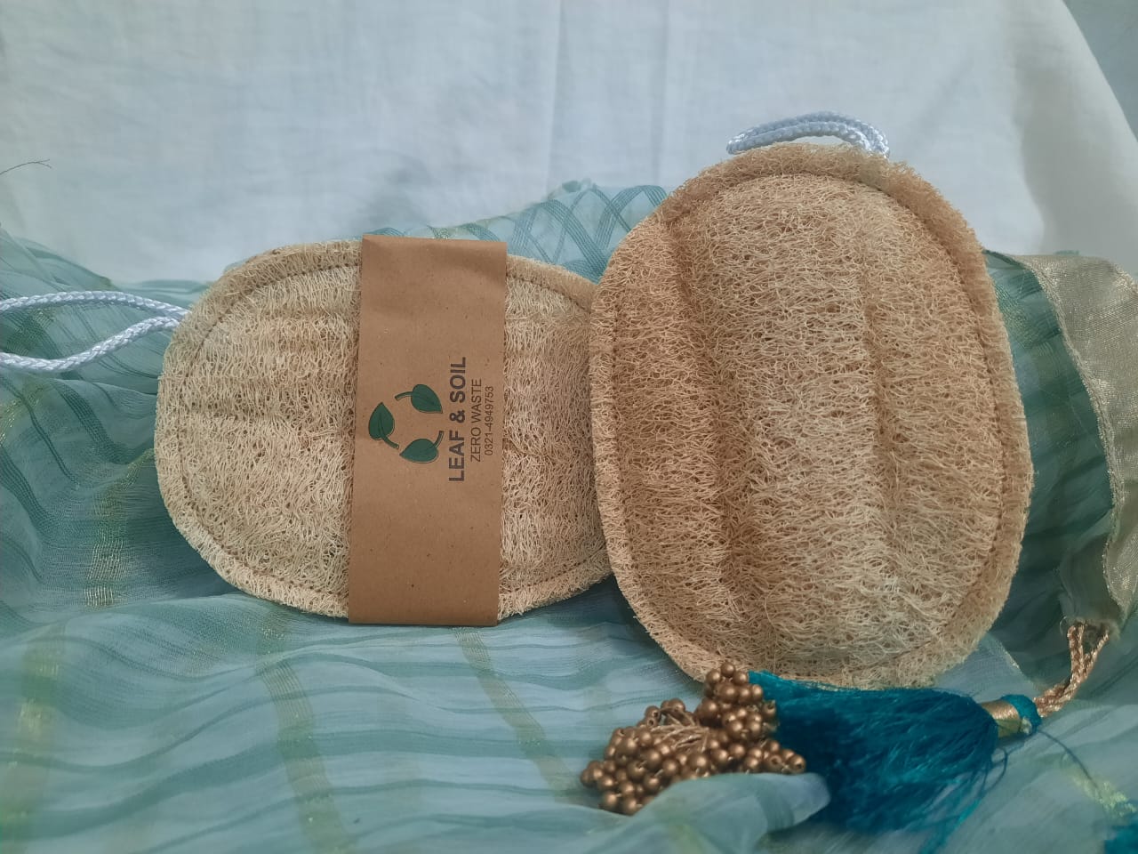 Natural Loofa For Bathing Ractangle Double sided
