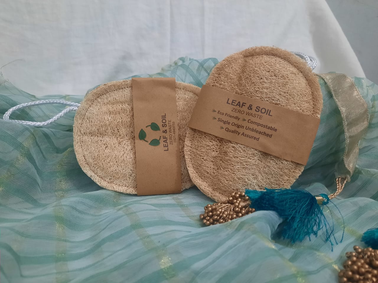 Natural Loofa For Bathing Ractangle Double sided
