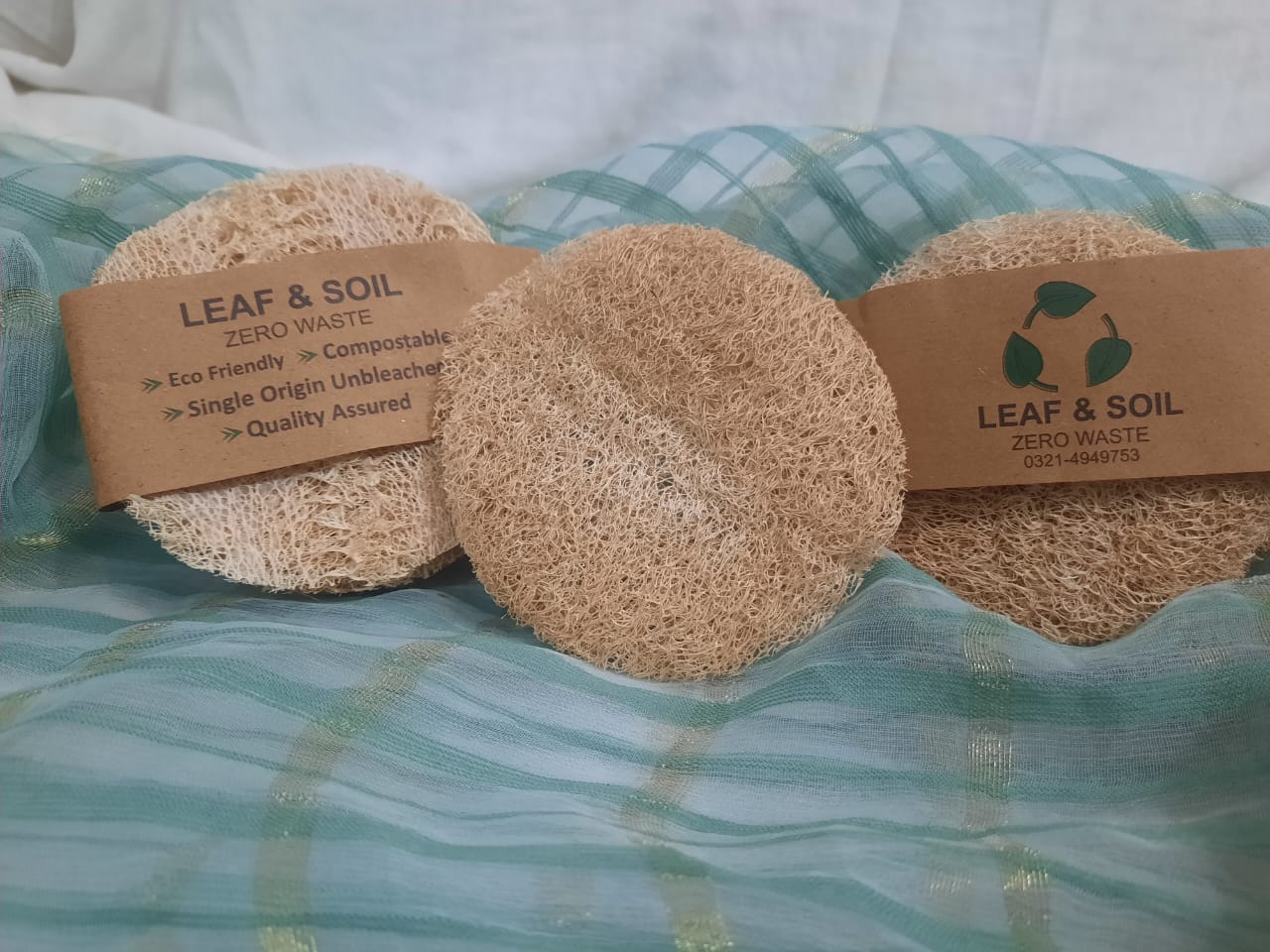 Natural Loofah Pads for Face, Hands & Feet (Raw)