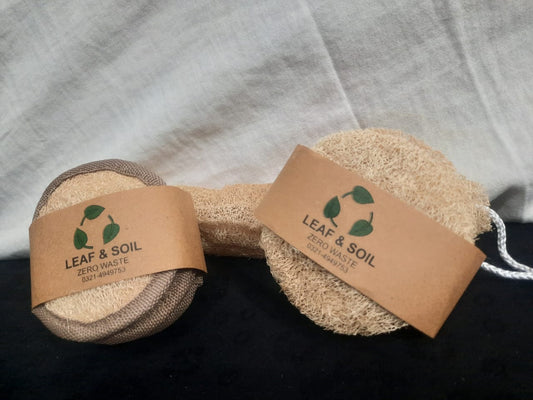 Deal 7: 1 face pad set with ribben, 1 face pad raw and 1 long Loofa.