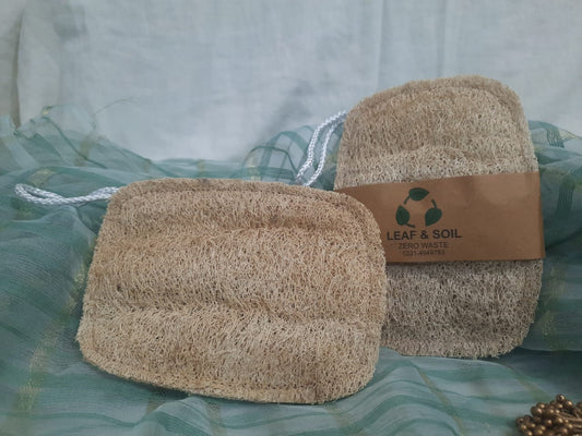 Natural Loofa For Bathing Rectangle Double sided