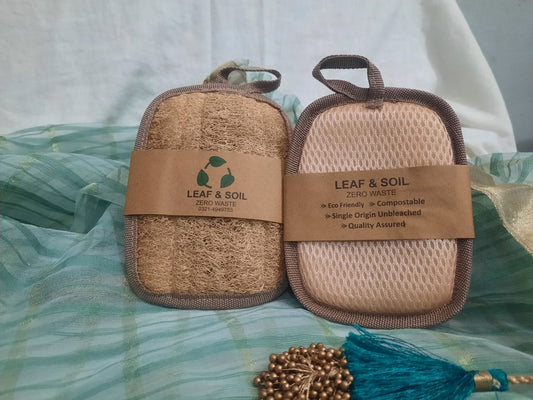 Natural Loofa For Bathing Rectangle Shape