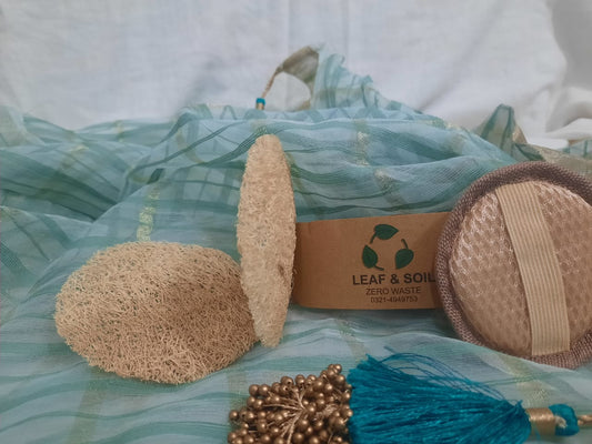 Natural Loofah Pads for Face, Hands & Feet (Raw)